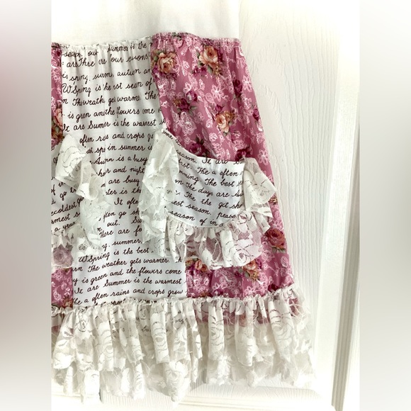 Cream Floral Dress with Rose Ivory Lace - Picture 14 of 16